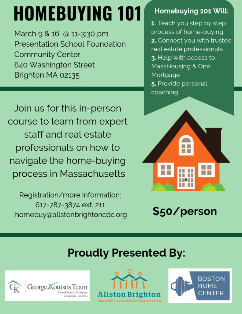 Homebuying 101 - Allston Brighton Community Development Corporation