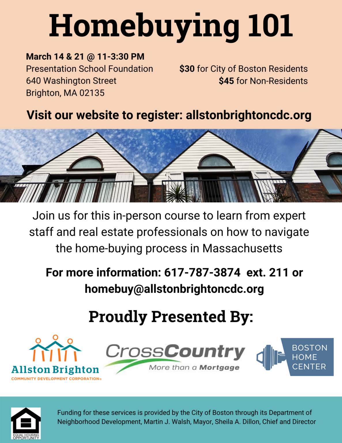 SOLD OUT: Homebuying 101 - Allston Brighton Community Development ...