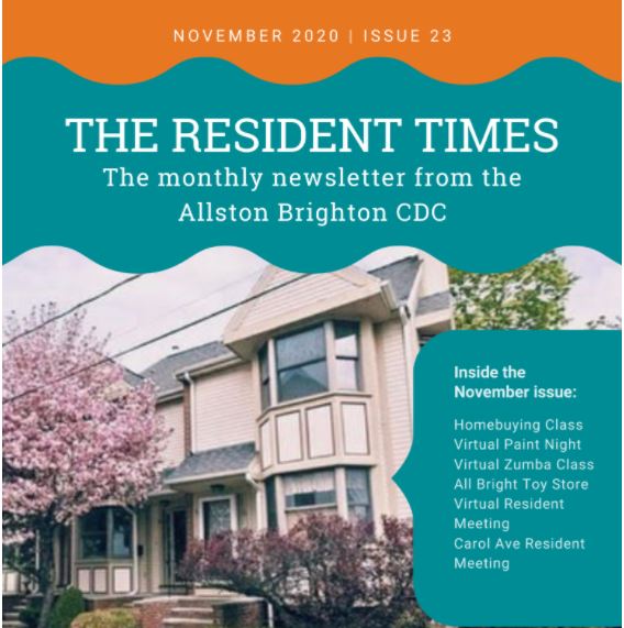November 2020 Resident Newsletter
