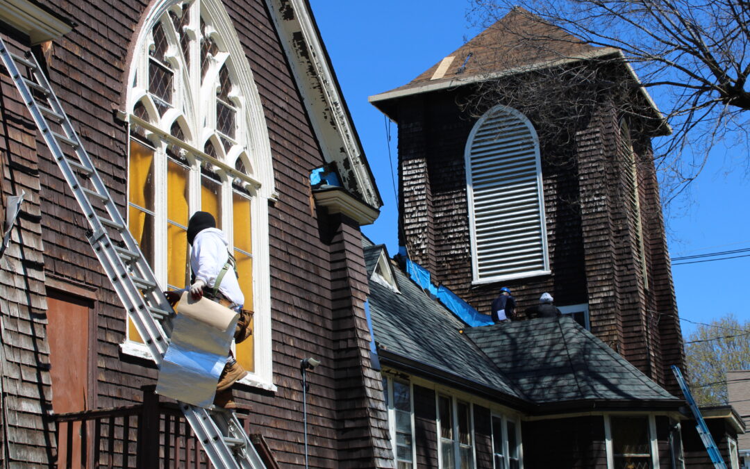 Roof Replacement Underway at the Hill Memorial Baptist Church